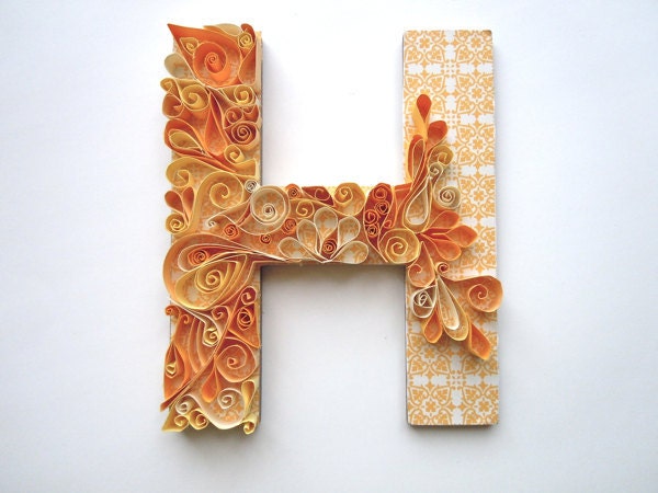 Monogram Quilled Letter