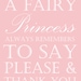 Nursery art print, Fairy Princess, Children Decor, Typography Poster, Nursery wall quotes, Nursery prints, (3) kids poster, Children Art