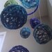 Blue Yarn Ball Baby Mobile - SALE