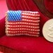 Beaded Pillow - Patriotic Stars and Stripes Flag miniature