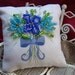 Blue Bouquet Mini Doll Pillow