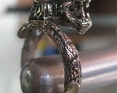 Sterling silver Wild cat animal ring 925 ferocious