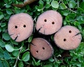 Rustic Oak Tree Branch Buttons for Knitting, Crochet, or other Craft Projects (Set of 4)