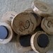 Rustic Wooden Tree Branch Slice Spalted Maple Wood Magnets. Perfect for Organizing Home and Office - Set of 8