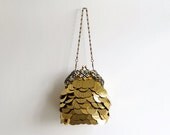 Chocolate Pie Purse, golden sequin handbag