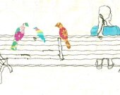 Print of an embroidered illustration by Sarah Walton