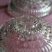 Set of Two Beautiful, Vintage Clear, Cut Glass Candle Stick Holders 1940s, 1950s, Wedding Bridal Gift