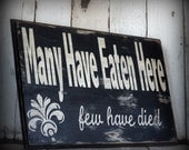 Painted and distressed wood sign - Rustic, Home Decor, Wall Art, Kitchen Art