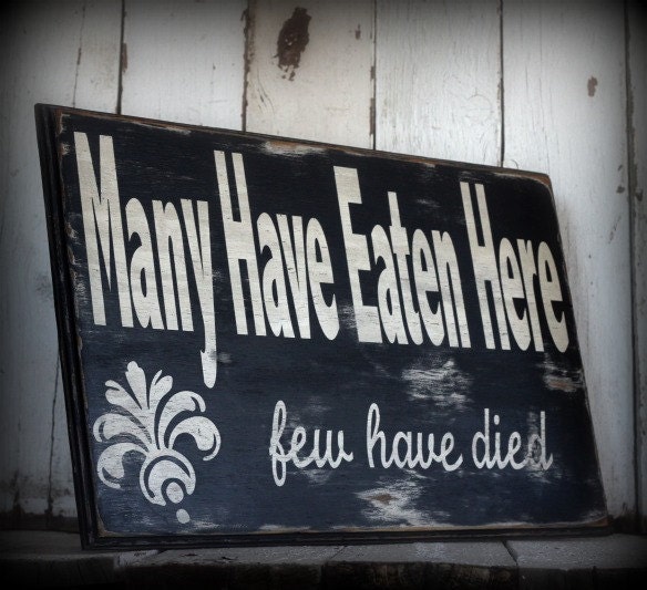 Painted and distressed wood sign - Rustic, Home Decor, Wall Art, Kitchen Art