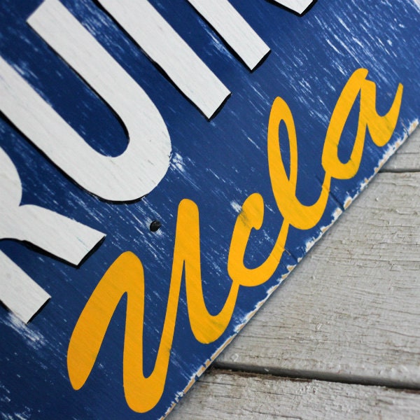College Sign- distressed home decor, wall art, college, school, painted wood sign