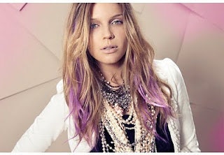 L A V E N D E R  love/ pastel colored lavender human hair extension/ clip-in hair/ dip dye ombre (4) hair extensions