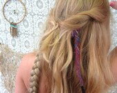 R A I N B O W  mini side fishtail braid/ pastel dip dye ombre hair extensions "FREE PEOPLE" style