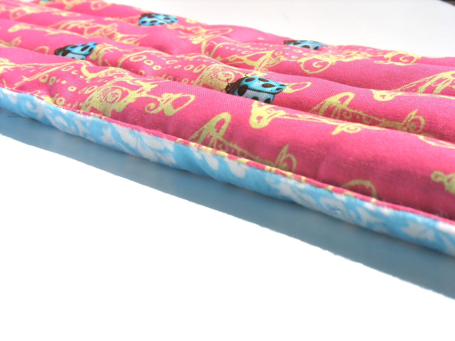 Heating Pad, Pink and Sky Blue, Unique, Natural Aromatherapy Heat Pad, Back , Lower Back, Neck, Sore Muscles