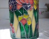 Stained Glass Candle Holder