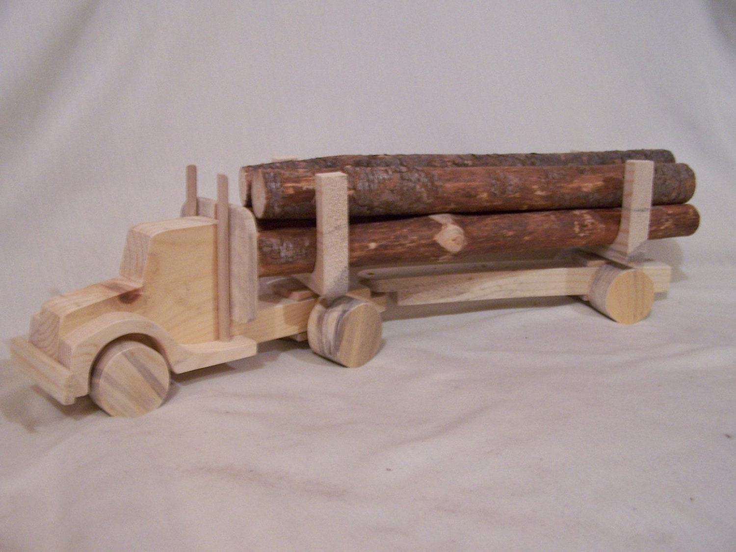 wooden log truck