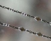 Wire Wrap Beaded Necklace with Pearls