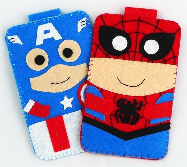 Hero collection Handmade Spiderman iphone, iphone 4S felt cell phone case (FREE SHIPPING)