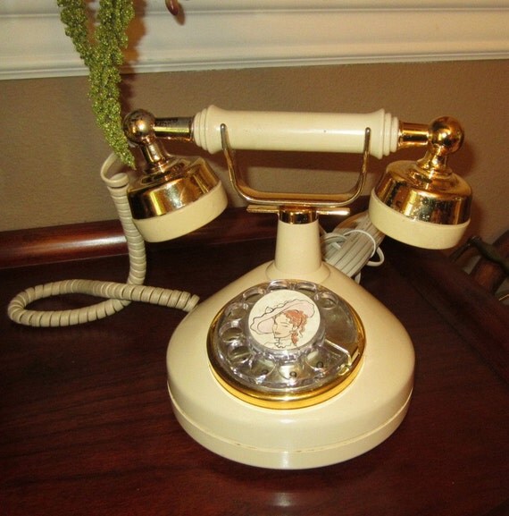 Vintage Rotary Dial Telephone French Style Western by DsTrove