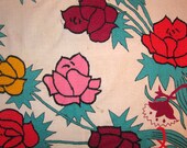 SMALL SUZANI 10 ROSES - Vintage Uzbek handmade embroidery