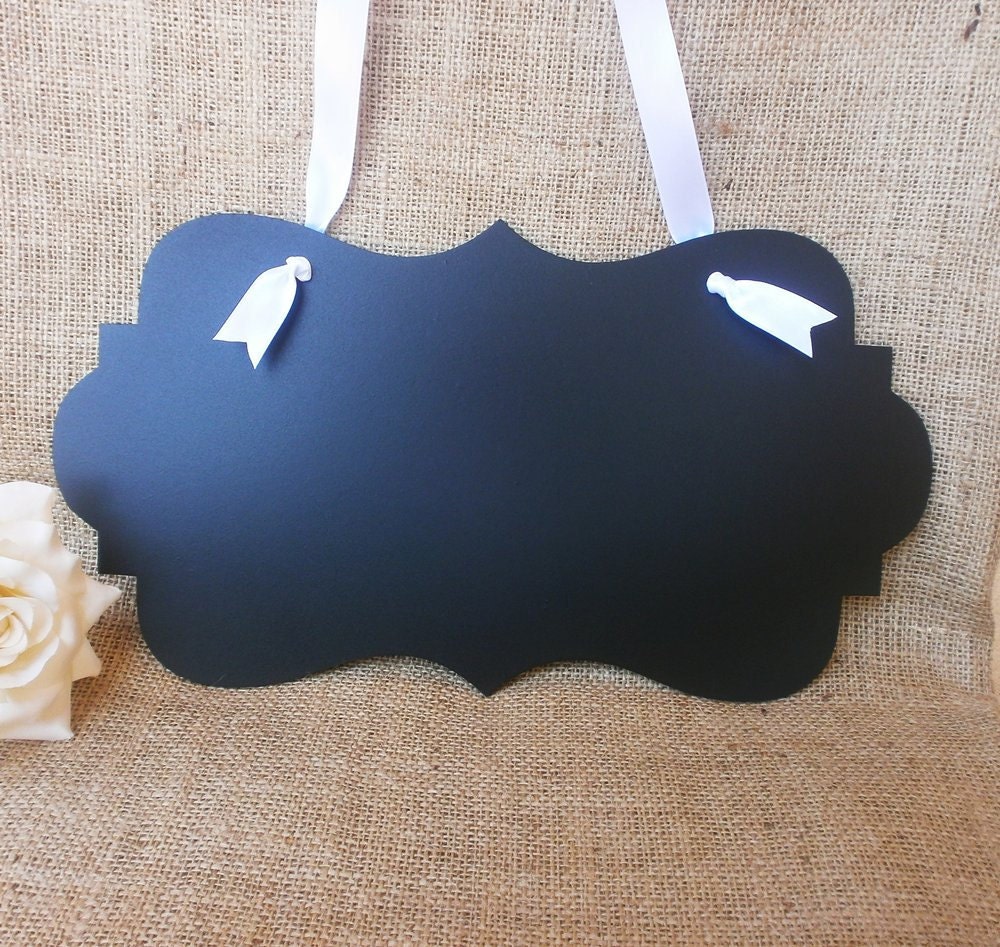 Hanging Chalkboard Sign, Weddign Decor Message Board