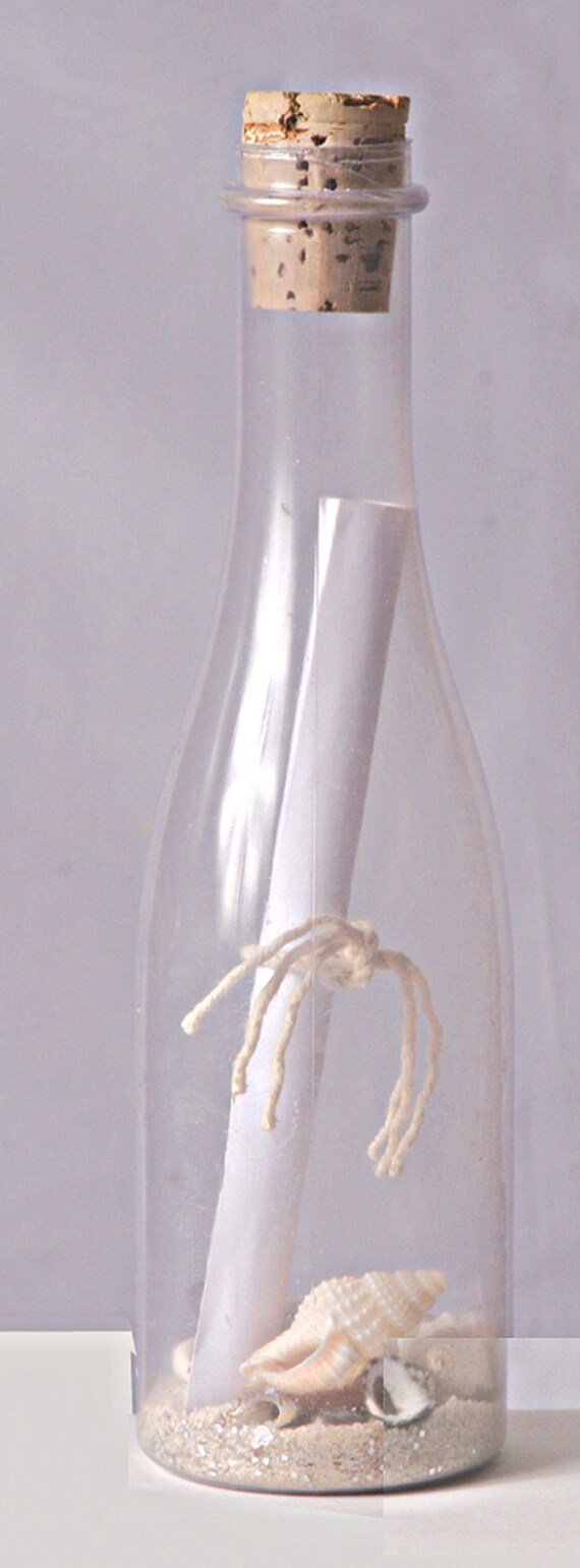Message in a Bottle Invitation mailed in a bottle