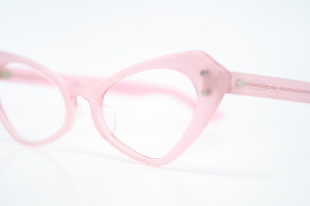 Cat eye glasses pink authentic vintage eyewear for women retro cateye eyeglass frames 1950 1960 cats eye glasses vintage