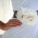 Cream / ivory /champagne organza flower brown wedding dress belt /sash