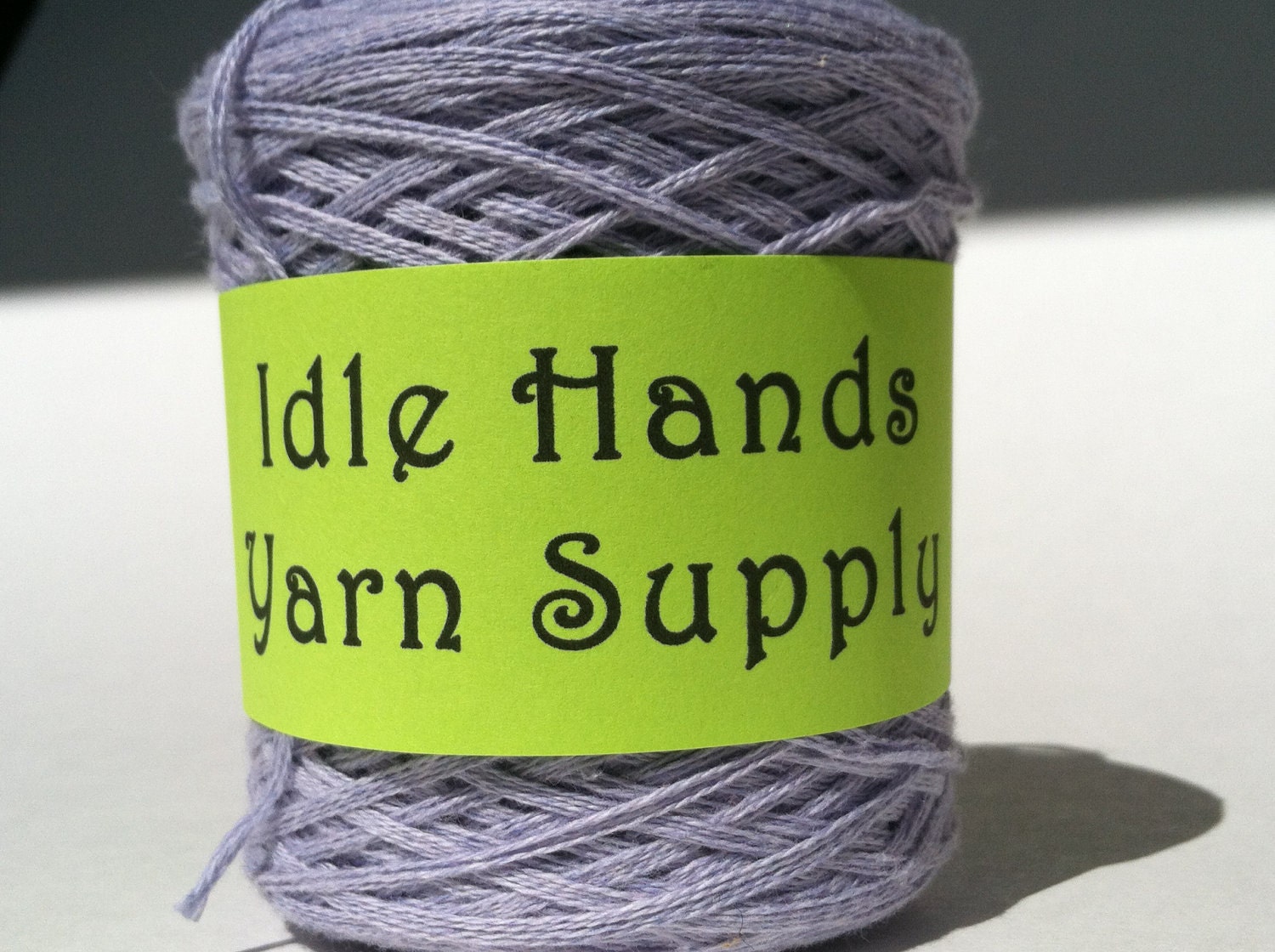 Recycled or Upcycled Cotton Yarn Lavender Purple - 200 Yard Ball