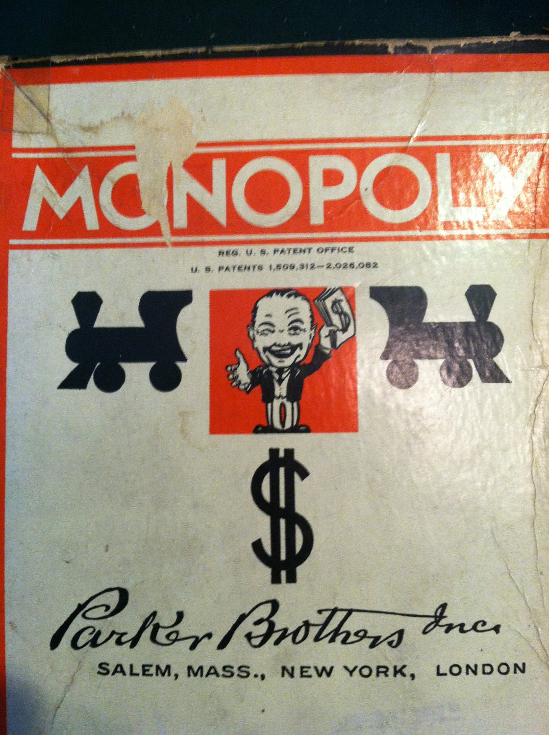 Vintage Monopoly game by Parker Brothers 1936 original pieces