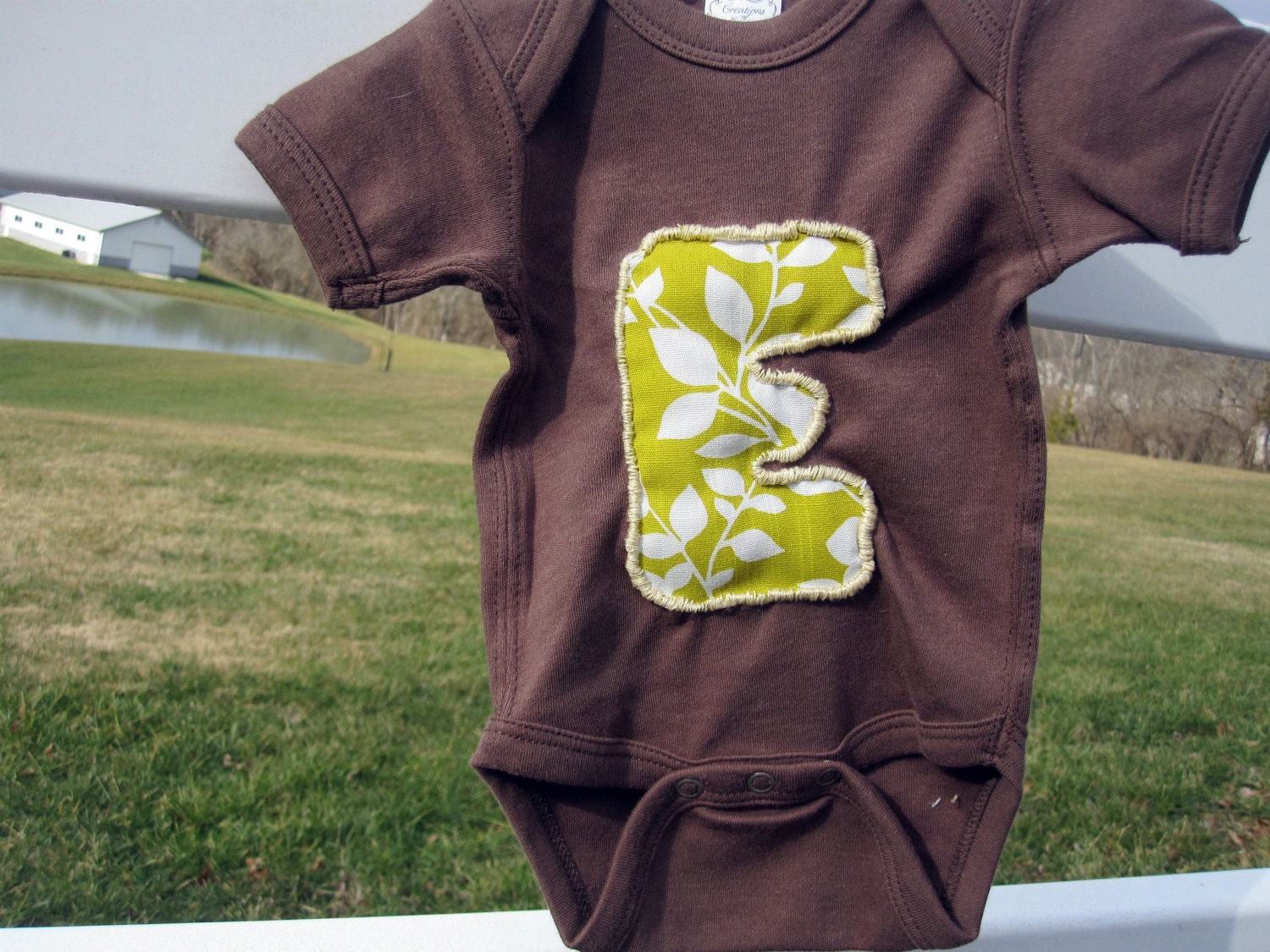 Pillowed Monogrammed Onesie