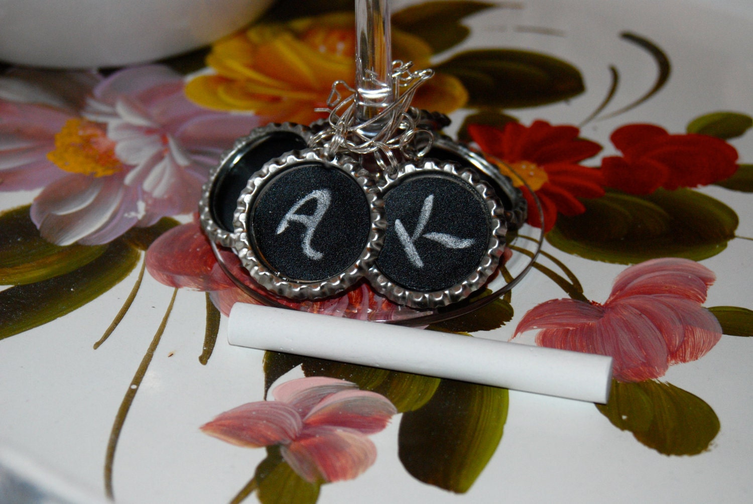 Chalkboard wine charms- Great Wedding Gift
