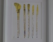 Makeup Brush Set Of 5 24K Gold