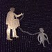 Vintage 50s ORGAN GRINDER w MONKEY Brooch