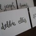 Escort Card Calligraphy - Fancy Free