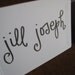 Escort Card Calligraphy - Fancy Free