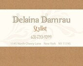 Mini Business Card Design Scroll Ornament No 28