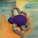 Crocheted bright butterfly baby rattle teether FREE US SHIP, ready to ship