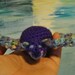 Crocheted bright butterfly baby rattle teether FREE US SHIP, ready to ship