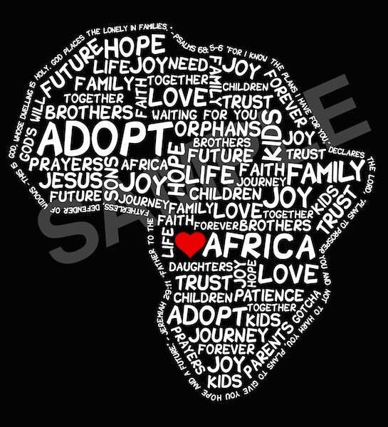 Adopt Africa Shirt - ADULT MEDIUM