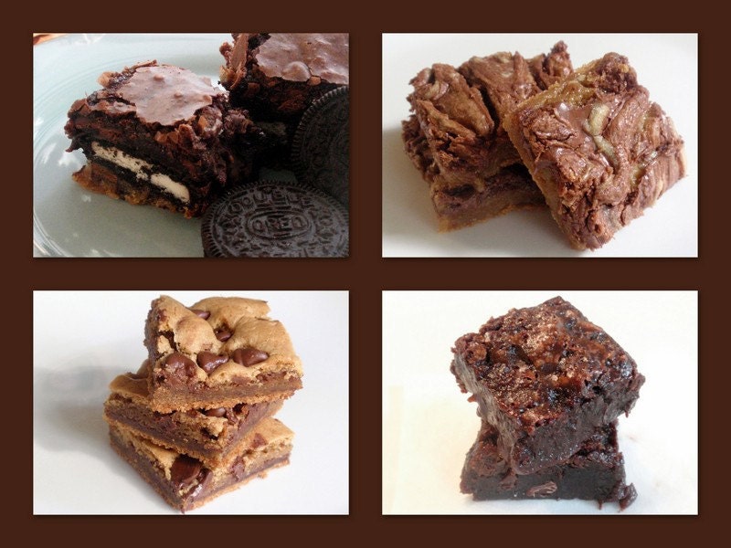 Brownie Sampler Box -slutty brownies, peanut butter blondies, nutella blondies, salted caramel brownies, chocolate cookie bars