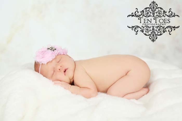 Shabby Chic Style Double Pink or Pink & Cream Chiffon Rose Flower Headband with Pink Crystal detail