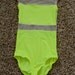 Neon Chartreuse Leotard with Ivory Mesh