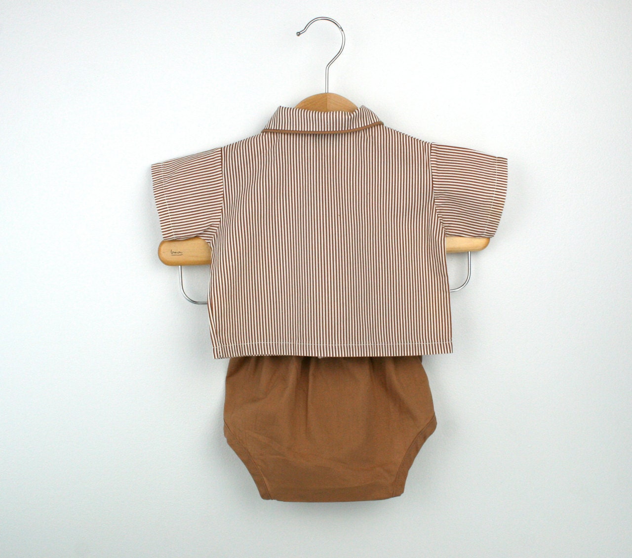 Vintage Baby Shirt  and Short Set for Boy 9 to12 Months