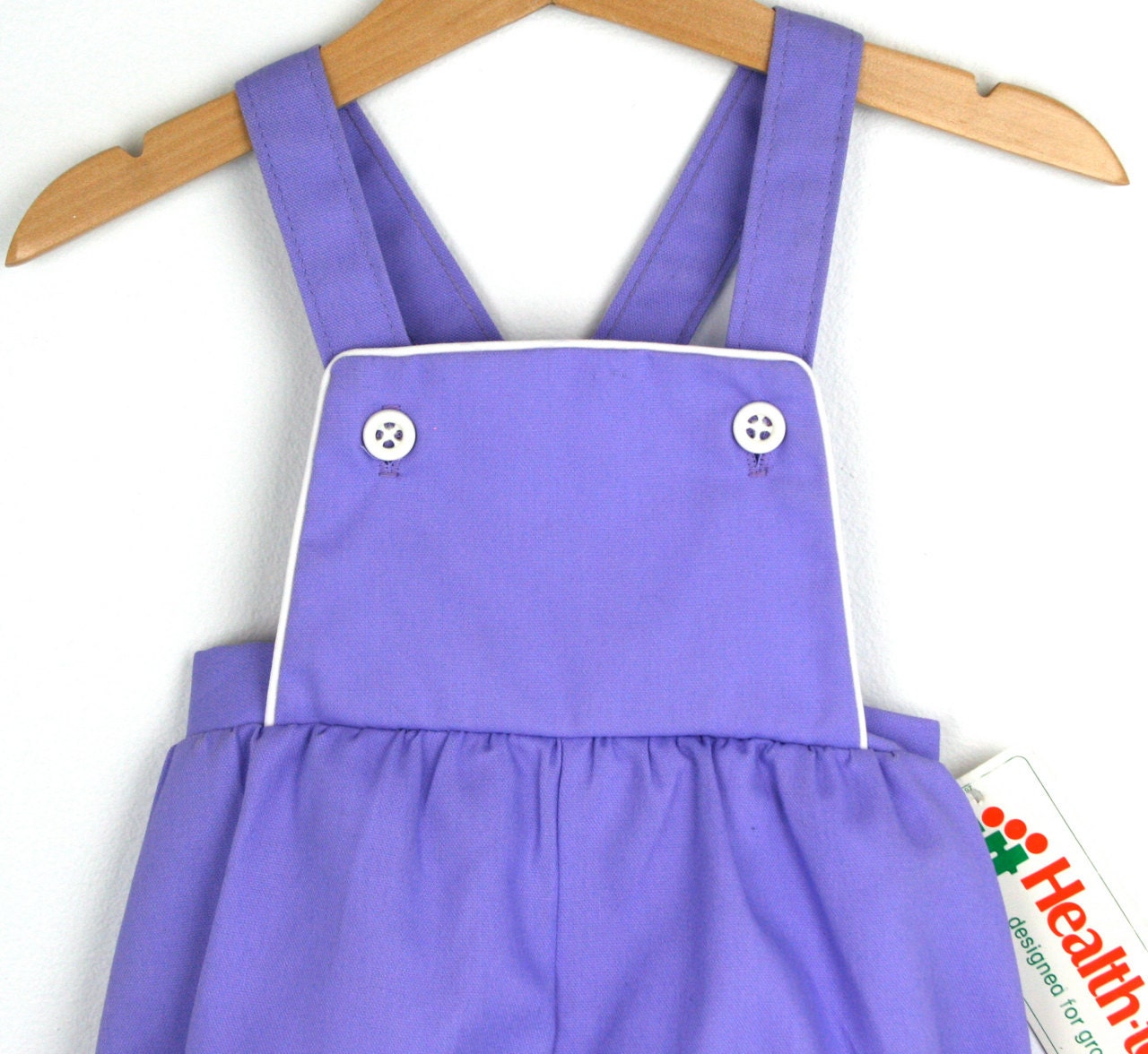 Vintage Romper Shortalls by HealthTex in Lilac Size 12 Months