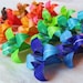 20 Japanese Origami Irises - origami flowers made to order with rainbow origami paper, flowers for table favors, gifts, party favors -
