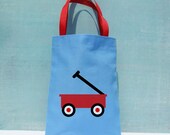 Red Wagon Favor Bags : Set of 6 Red Wagon Party Goodie Bags