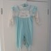 SALE- Turquoise one piece infant girls outfit- Size M