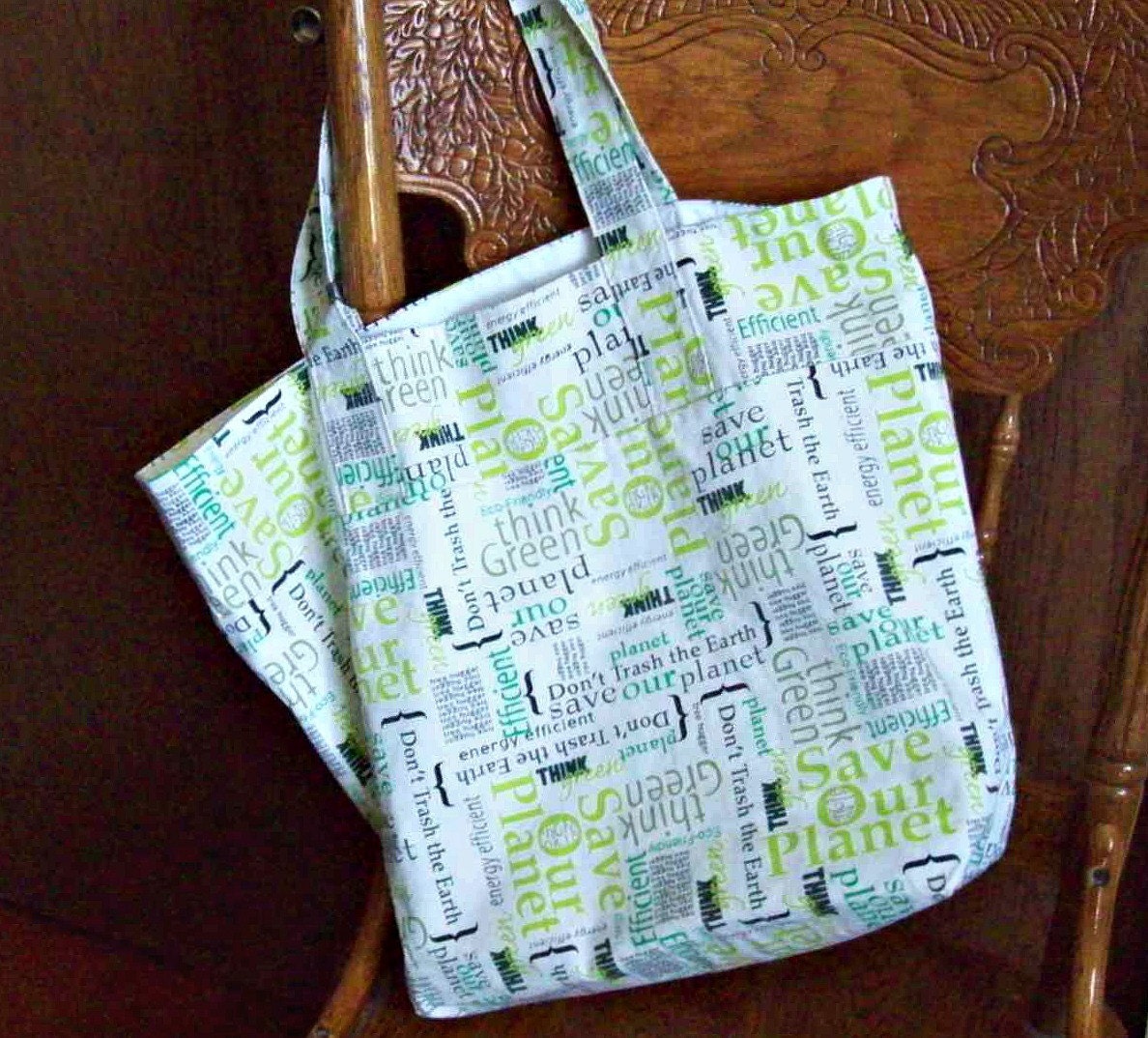 Market bag - Heavy cotton - Eco green themed