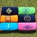 SET OF 6 Monogrammed Bridesmaid Beach Towels