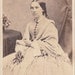 CDV Civil War Lady Day Dress Shawl of Boston MA